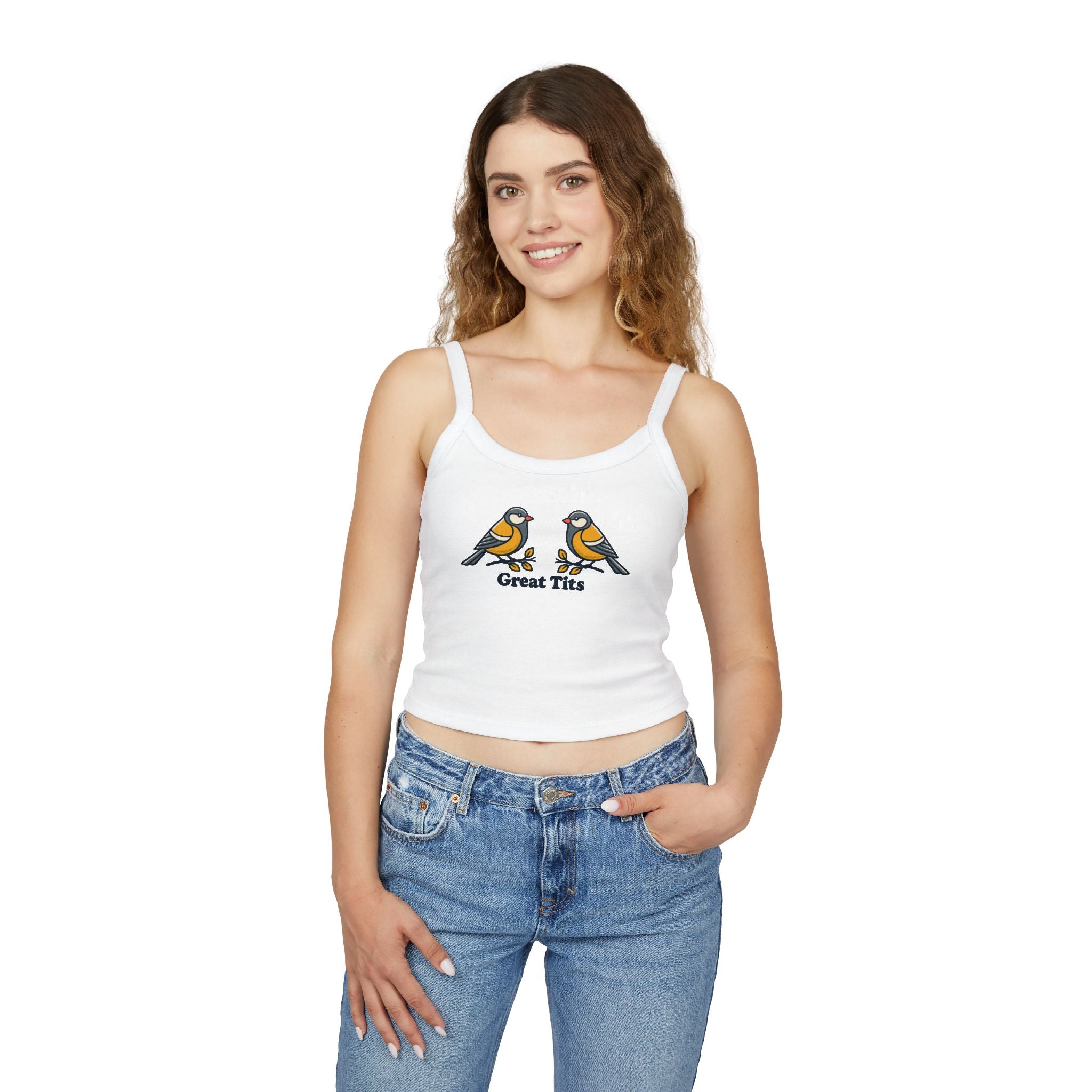 Funny Bird Tank Top – Great Tits Pun Shirt – Bird Lover Gift, Adult Humor Graphic Tank