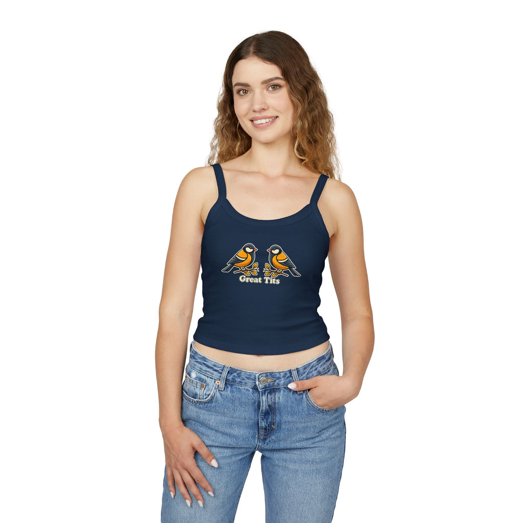 Funny Bird Tank Top – Great Tits Pun Shirt – Bird Lover Gift, Adult Humor Graphic Tank
