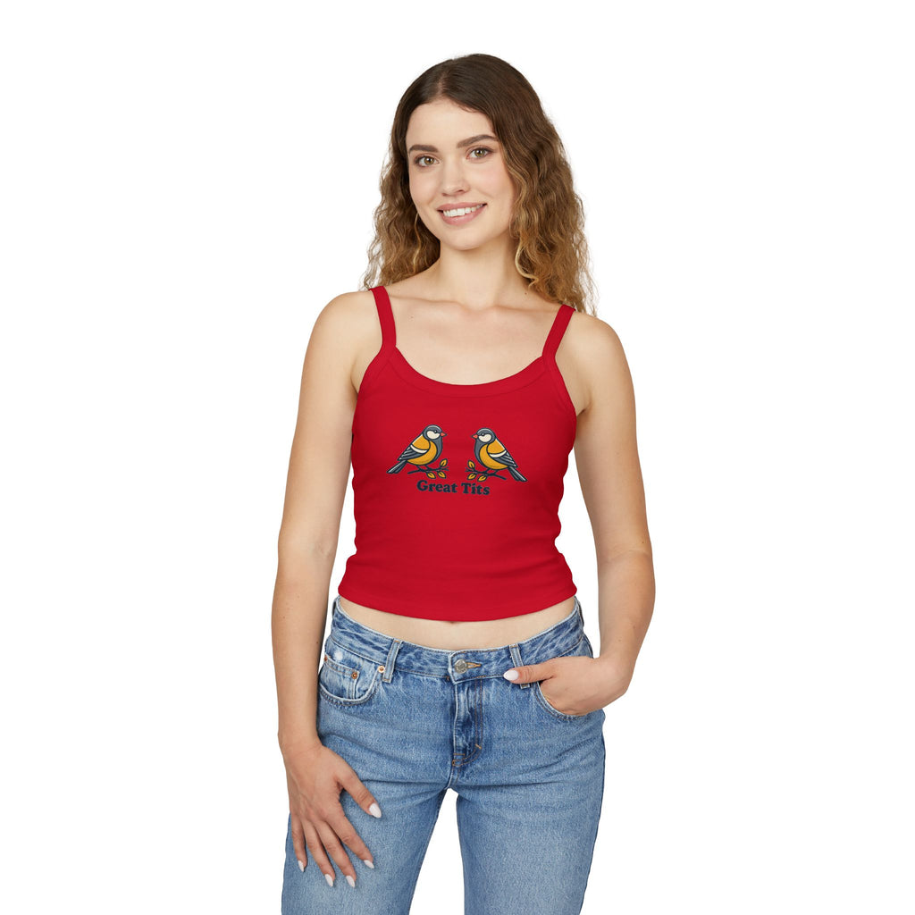 Funny Bird Tank Top – Great Tits Pun Shirt – Bird Lover Gift, Adult Humor Graphic Tank