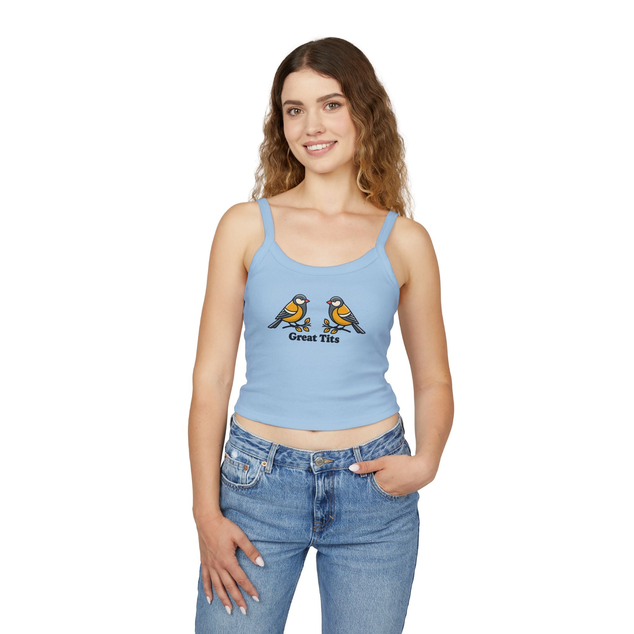 Funny Bird Tank Top – Great Tits Pun Shirt – Bird Lover Gift, Adult Humor Graphic Tank