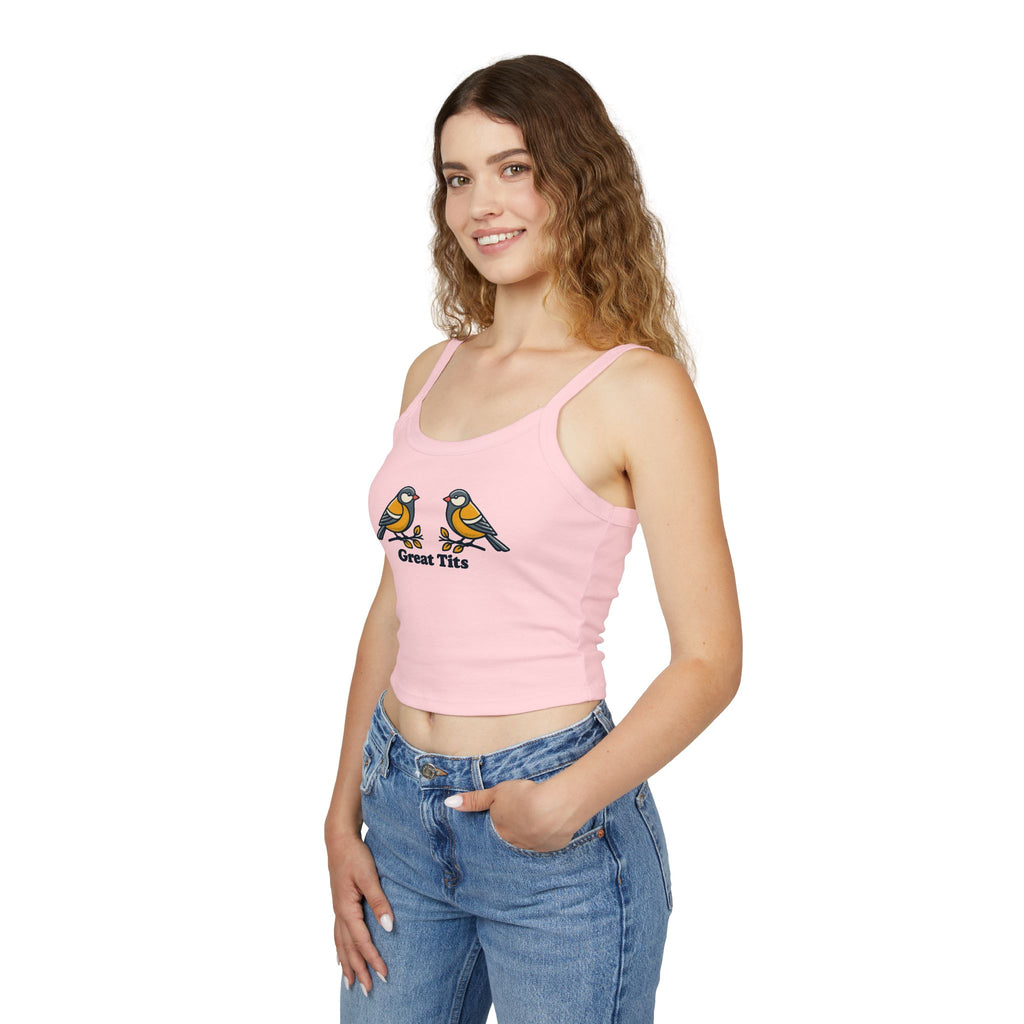 Funny Bird Tank Top – Great Tits Pun Shirt – Bird Lover Gift, Adult Humor Graphic Tank