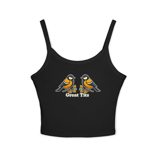 Funny Bird Tank Top – Great Tits Pun Shirt – Bird Lover Gift, Adult Humor Graphic Tank
