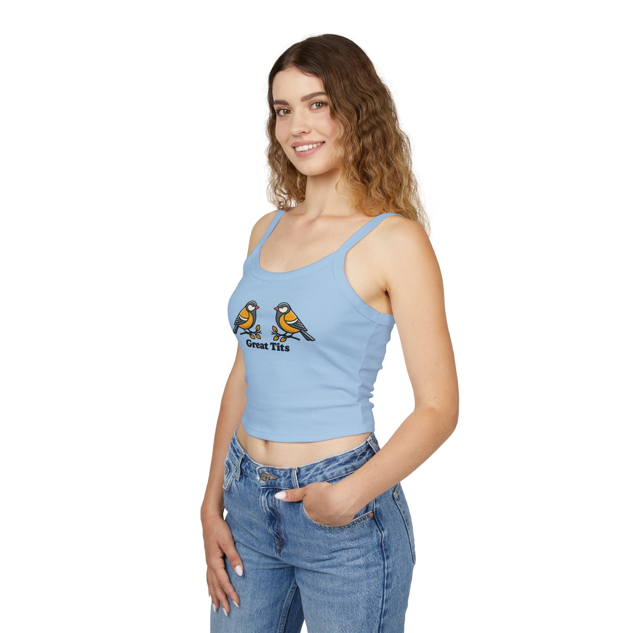 Funny Bird Tank Top – Great Tits Pun Shirt – Bird Lover Gift, Adult Humor Graphic Tank